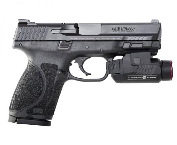 Smith and Wesson M&P9 M2.0 Compact 9mm 4" Barrel 15-Rounds with Crimson Trace Rail Master Light