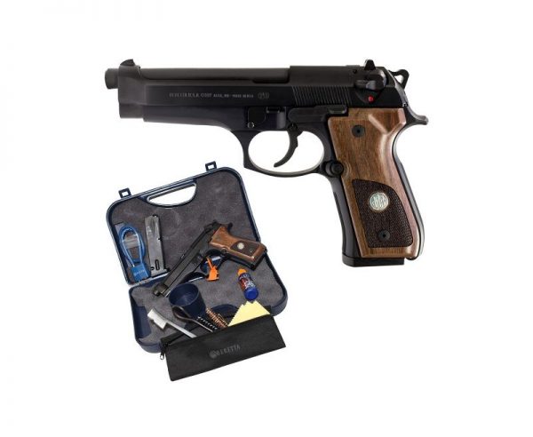 Beretta 92FS Trident Black 9mm 4.9-inch 10rd Limited Edition with wood grip and Trident medallion