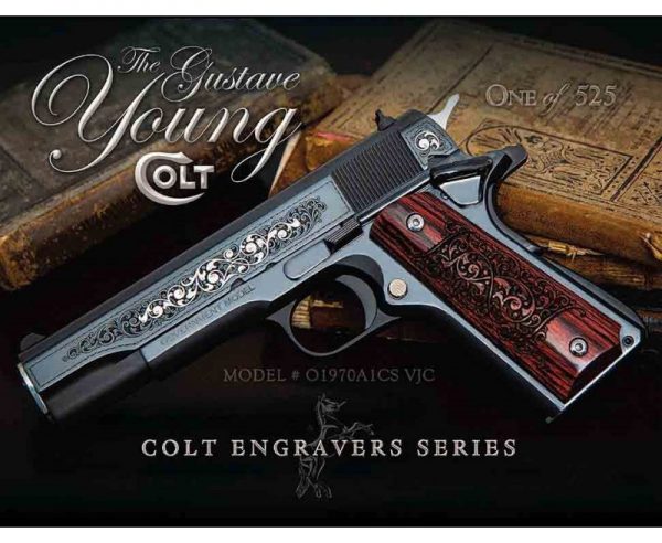 Colt Firearms Series 70 Gustave Young 1911 Royal Blue Engraved .45 ACP 5" 8 RD 1 of 525