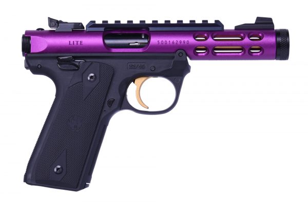 Ruger MKIV 22/45 LT 22LR Purple/Gold 4.4" 10 RDs