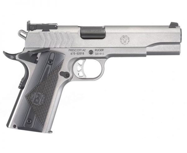 RUGER SR1911 Target Stainless 9mm 5-inch 9rd Extended Magazine Release