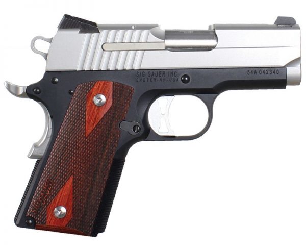 Sig Sauer 1911 Two-Tone Ultra Compact Black / Stainless .45 ACP 3.3-inch 7Rds Siglite Night Sights