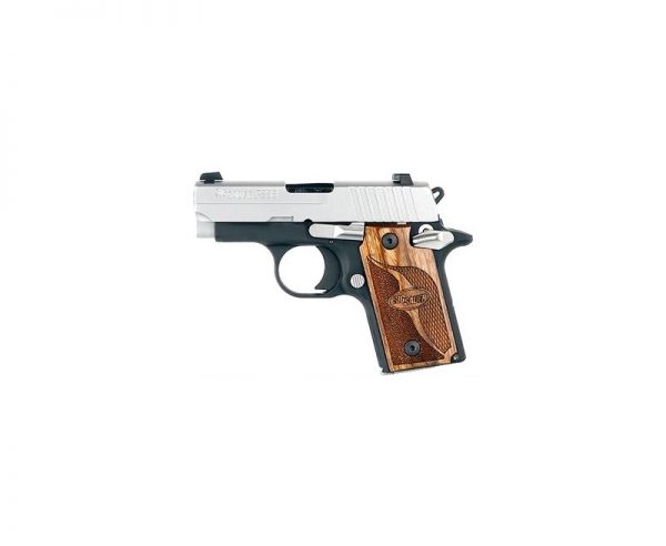 Sig Sauer P938 SAS Stainless / Black 9mm 2.72-inch 7rd Night Sights Wood Grips