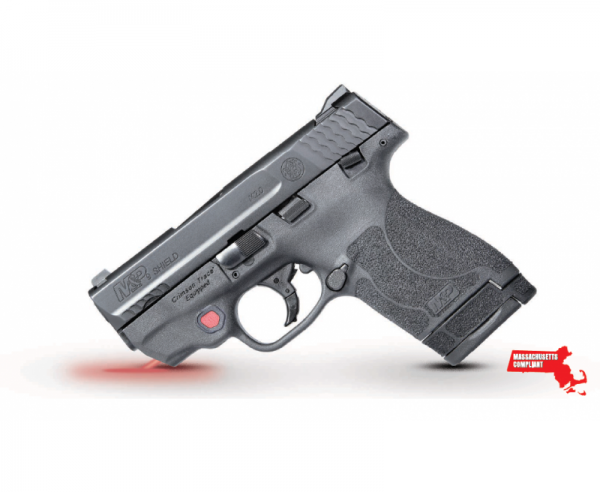 Smith and Wesson M&P9 Shield 2.0 MA Compliant Black 9mm 3.1-inch 8Rds with Red Laser