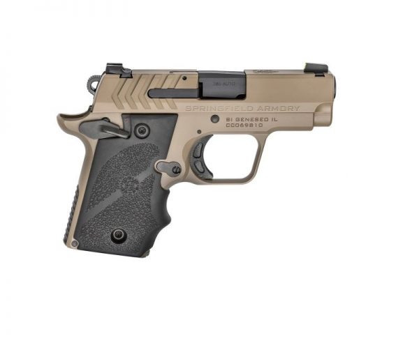 Springfield Armory 911 with Wraparound Hogue Grips Flat Dark Earth .380 ACP 2.7-inch 7Rds