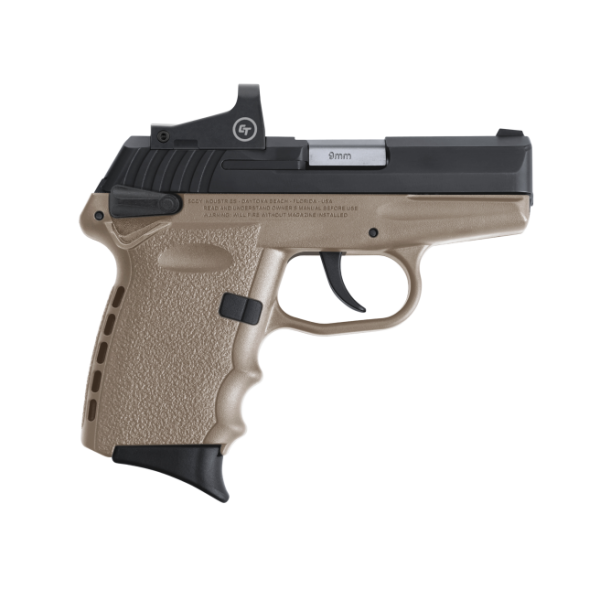 SCCY CPX-1 RD Flat Dark Earth / Black 9mm 3.1" Barrel 10-Rounds CTS-1500 Red Dot Sight