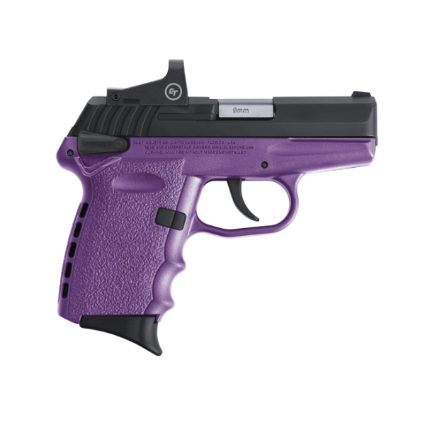 SCCY CPX-1 RD Purple / Black 9mm 3.1" Barrel 10-Rounds CTS-1000 Reflex Sight