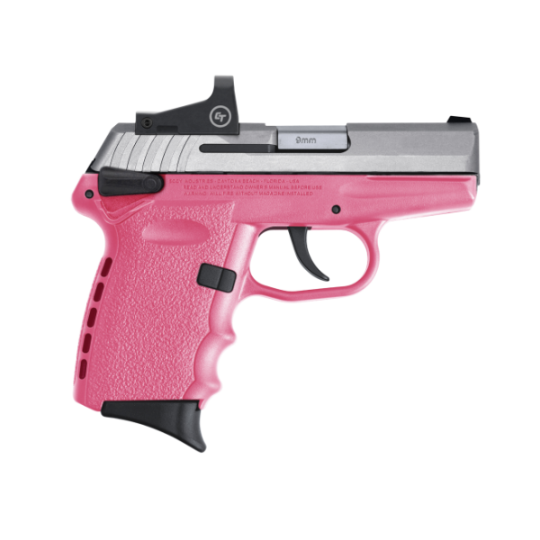 SCCY CPX-1 RD Stainless / Pink 9mm 3.1" Barrel 10-Rounds CTS-1500 Reflex Sight
