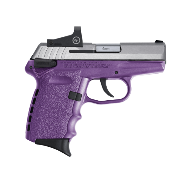SCCY CPX-1 RD Purple / Stainless Steel 9mm 3.1" Barrel 10-Rounds CTS-1500 Reflex Sight