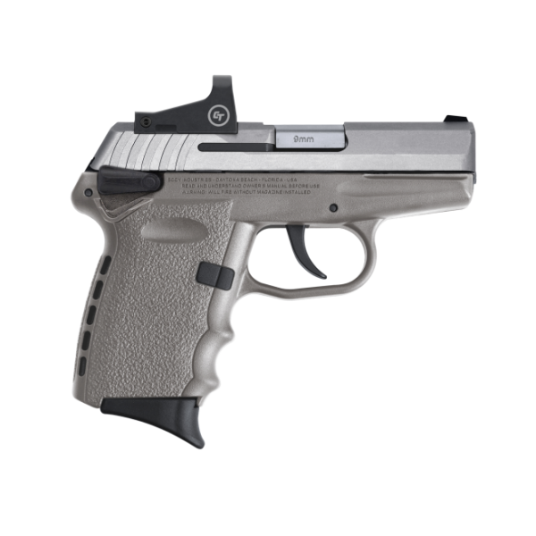 SCCY CPX-1 RD Stainless / Gray 9mm 3.1" Barrel 10-Rounds CTS-1500 Reflex Sight