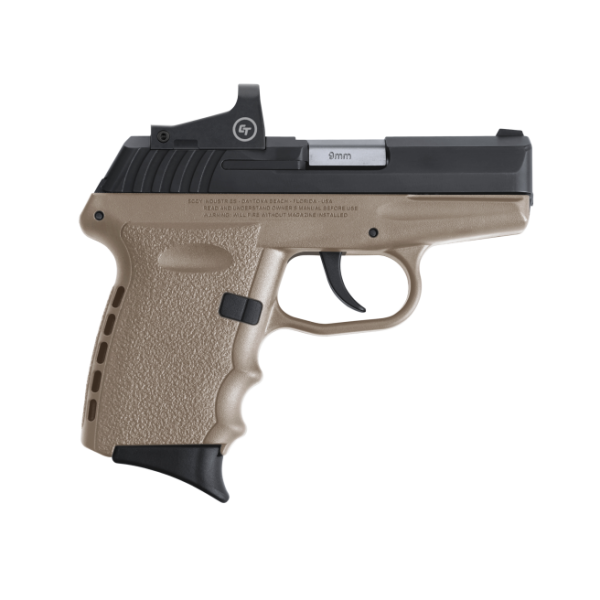 SCCY CPX-2 RD Flat Dark Earth / Black 9mm 3.1" Barrel 10-Rounds CTS-1500 Red Dot