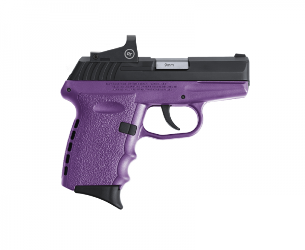 SCCY CPX-2 RD Purple / Black 9mm 3.1" Barrel 10-Rounds CTS-1500 Reflex Sight