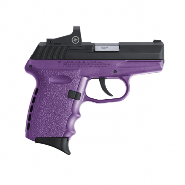 SCCY CPX-2 RD Purple / Black 9mm 3.1" Barrel 10-Rounds CTS-1500 Reflex Sight