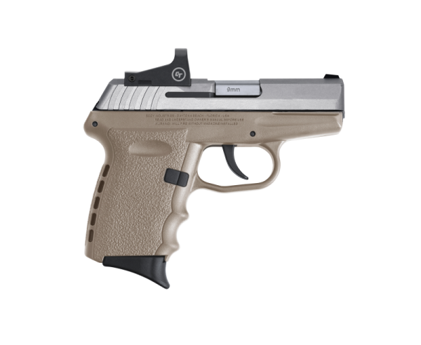 SCCY CPX-2 RD Stainless / Flat Dark Earth 9mm 3.1" Barrel 10-Rounds CTS-1500 Reflex Sight