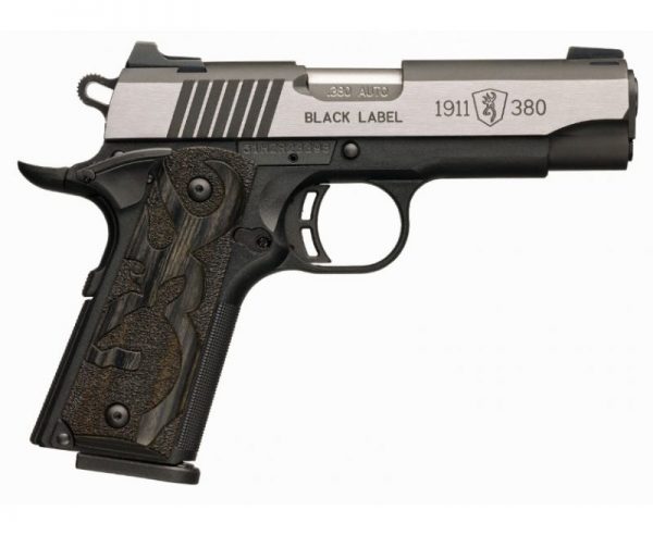 Browning 1911-380 Black Label Medallion Pro Compact Matte Black / Stainless .380 ACP 3.8-inch 8Rds