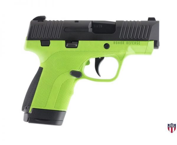 Honor Defense Honor Guard Sub-Compact Black / Green 9mm 3.2-inch 8Rds