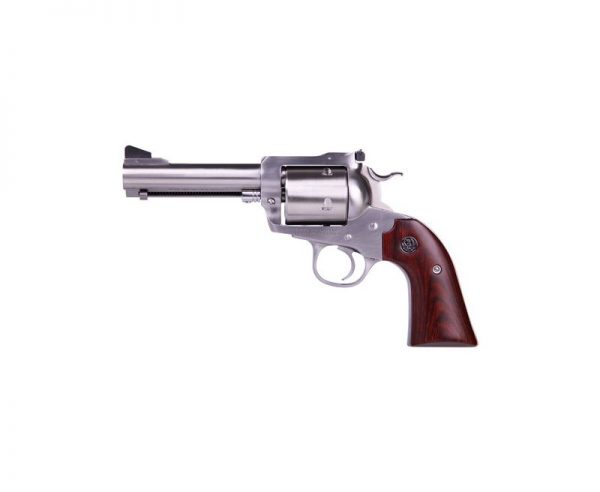 Ruger Bisley Super Blackhawk Revolver Wood / Stainless 480 Rug 4-5/8 inch 5 rd Stainless Steel frame Unfluted Cylinder