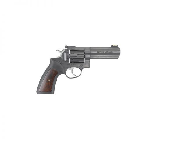 Ruger GP100 Blue .357 Mag / .38 SPL 4.2-inch 7Rds Black Rubber w/Hardwood Insert Grips