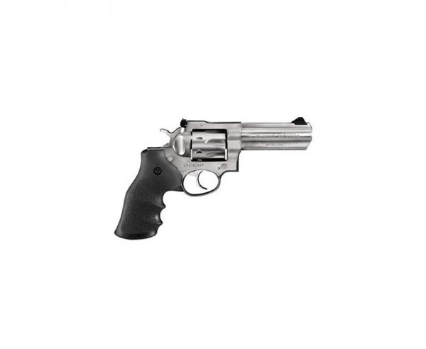 Ruger GP100 with Hogue Monogrip Stainless .327 FED 4.2-inch 7Rds