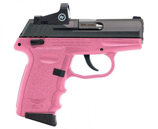 SCCY CPX-4 Pink / Black .380 ACP 3.1" Barrel 10-Rounds CTS-1500 Red Dot Sight