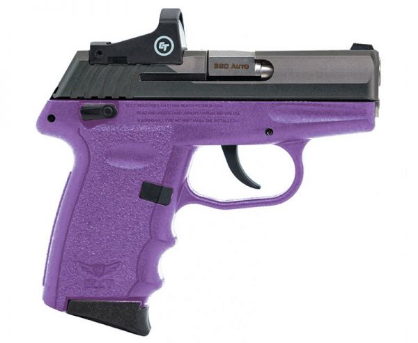 SCCY CPX-4 RD Purple / Black .380 ACP 3.1" Barrel 10-Rounds CTS-1500 Red Dot Sight