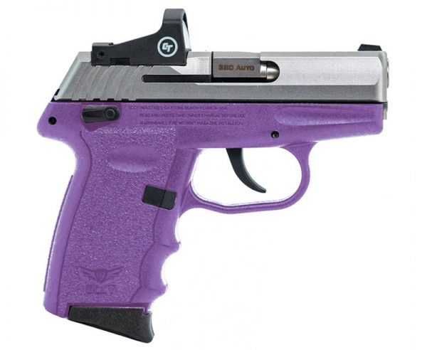 SCCY CPX-4 RD Purple / Stainless .380 ACP 3.1" Barrel 10-Rounds CTS-1500 Red Dot Sight