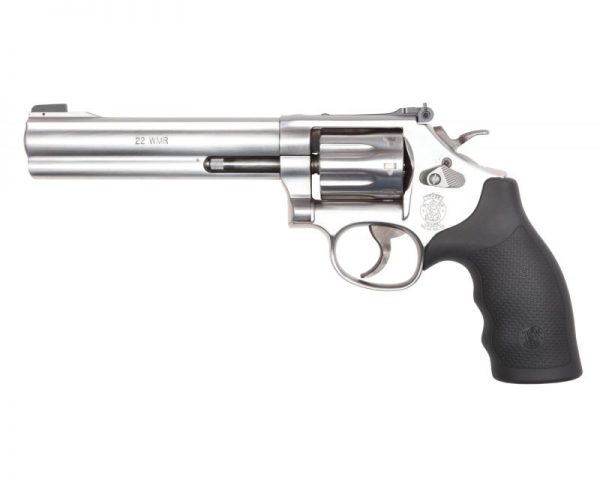 Smith and Wesson 648 Medium K-Frame .22 Mag 6" Barrel 8 RDs Matte Stainless Partridge FS / Adjustable RS