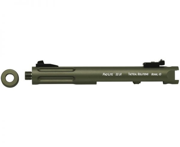 Tactical Solutions Pac-Lite Olive Drab Green 4.5-inch Fluted Threaded Barrel