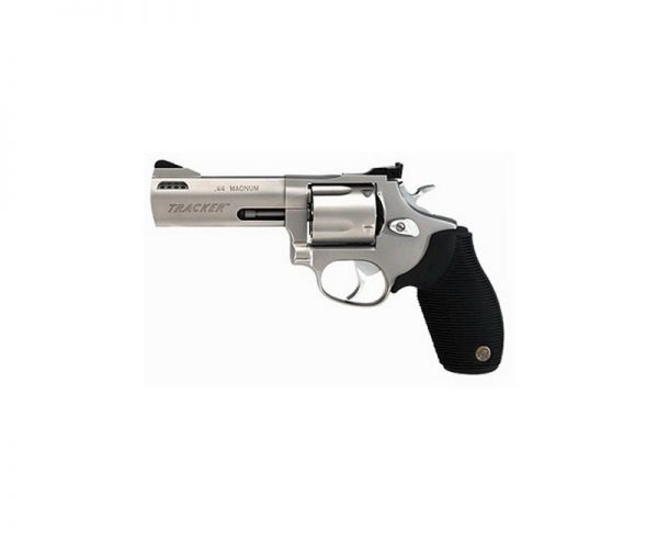 Taurus 44 Tracker Stainless .44 Mag 4-inch 5Rds Adjustable Sights Ribber Grips